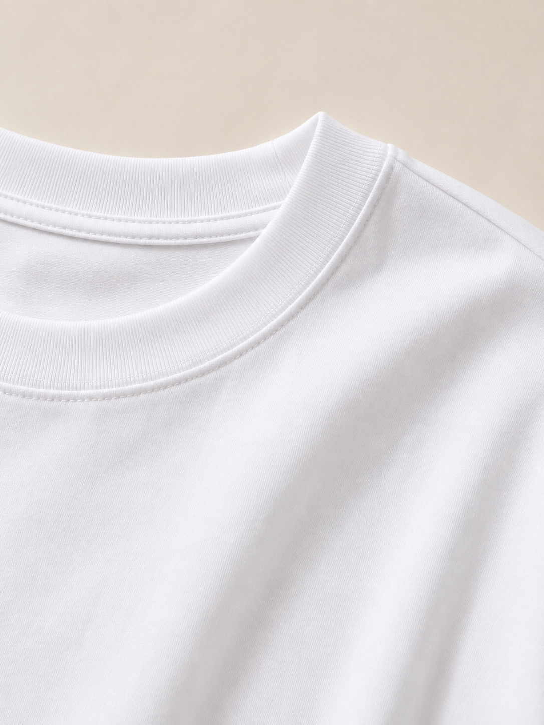 Col rond t-shirt oversize femme Inaya blanc 100 % coton NOSSIA