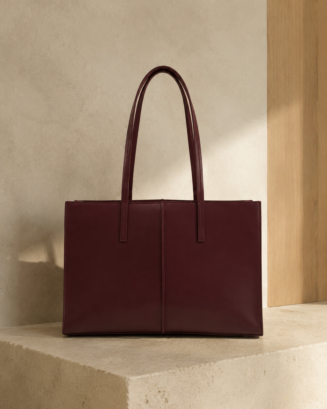 Grand sac cabas femme Louise bordeaux NOSSIA