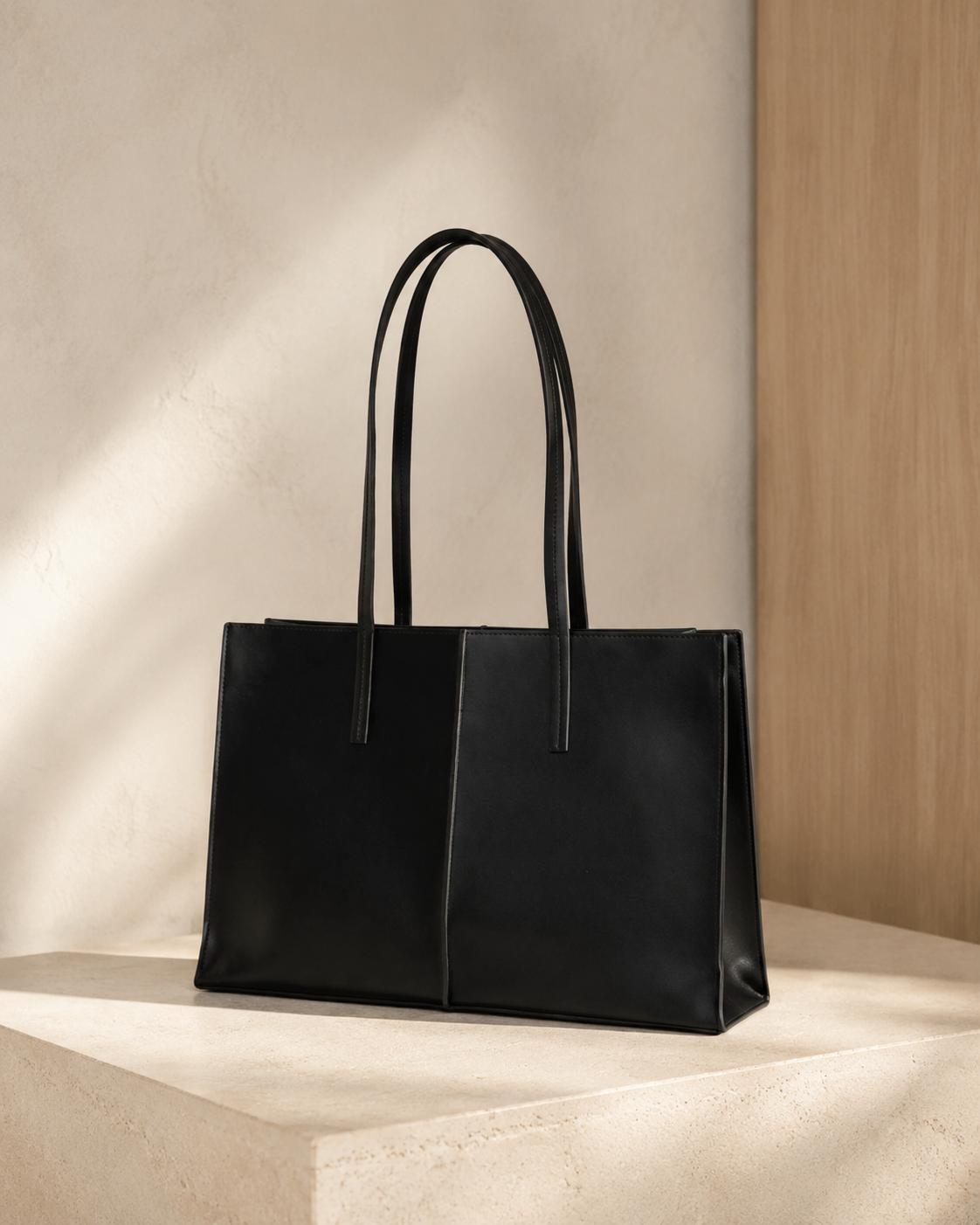 Grand sac cabas femme Louise noir NOSSIA