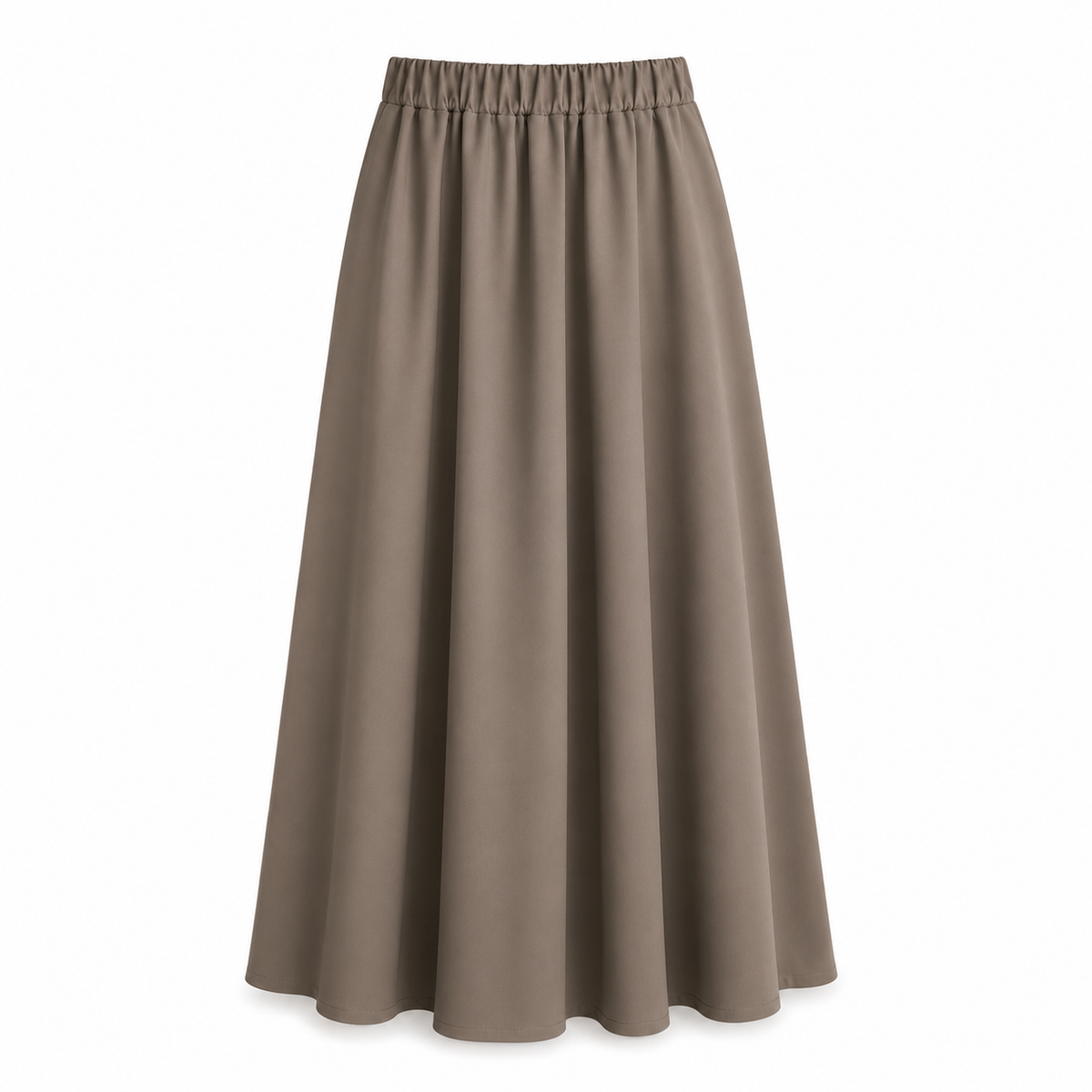 Jupe longue évasée femme Naïma taupe NOSSIA