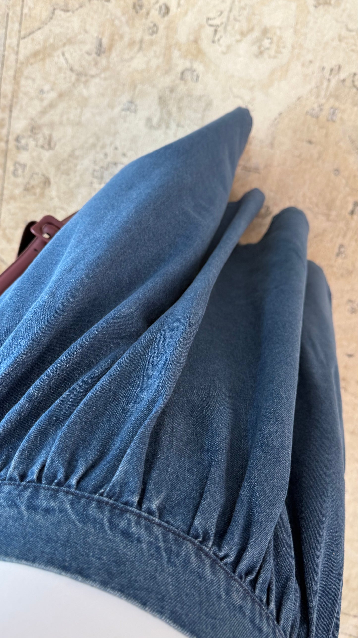 Jupe longue en jean femme Nahla 100 % coton taille élastiquée NOSSIA