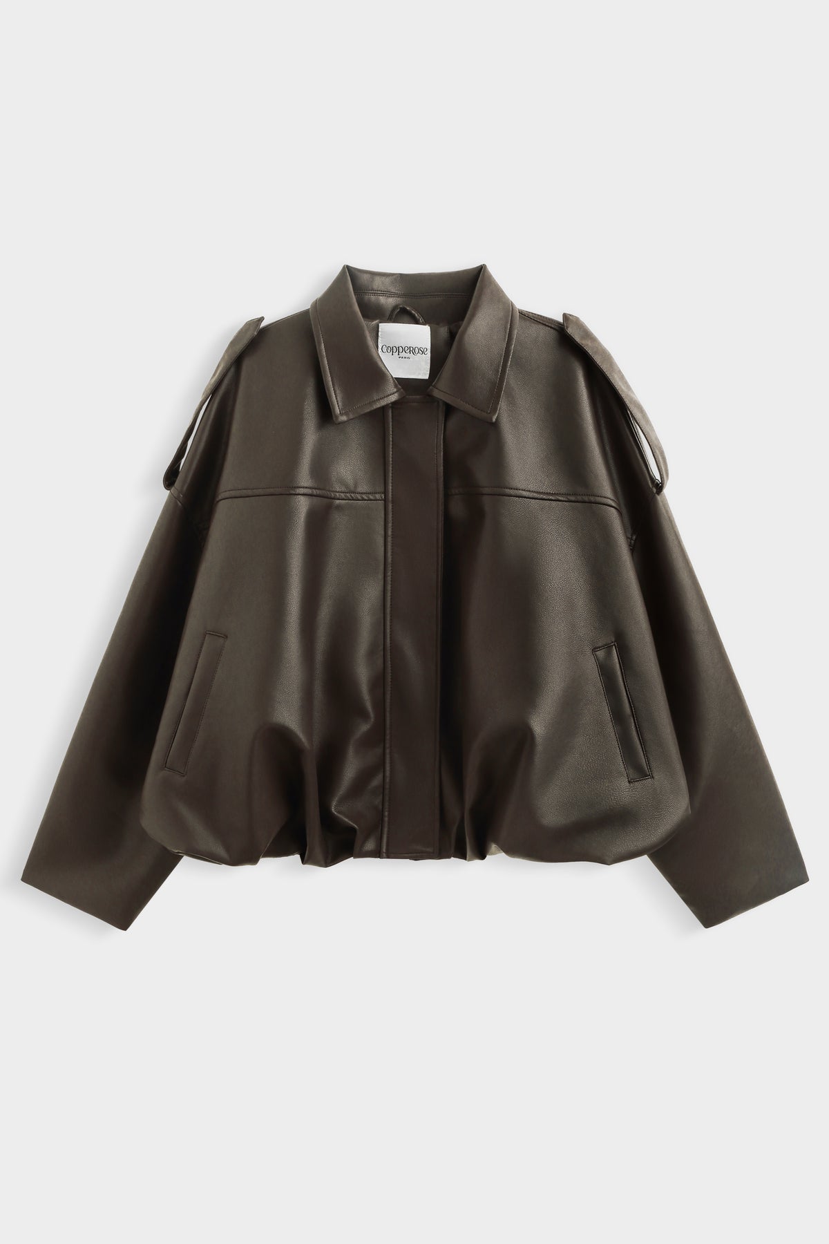 Veste courte femme chocolat Yara NOSSIA vue de face