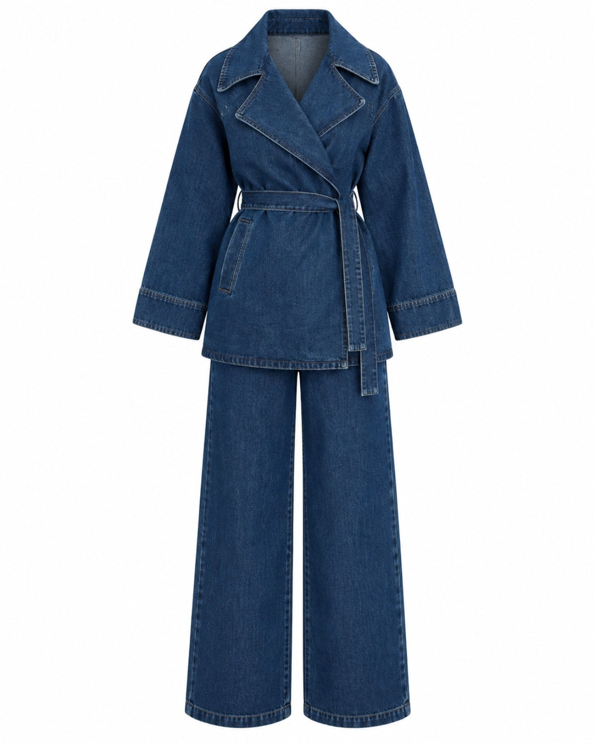 Ensemble Dalia en denim - vue de face