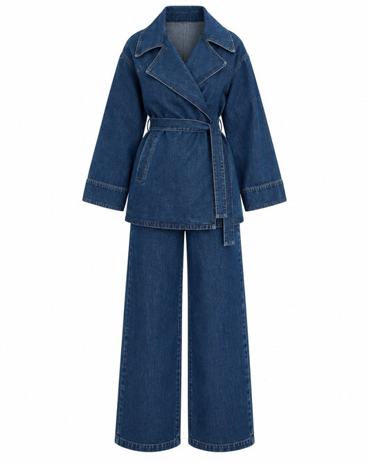 Ensemble Dalia en denim - vue de face