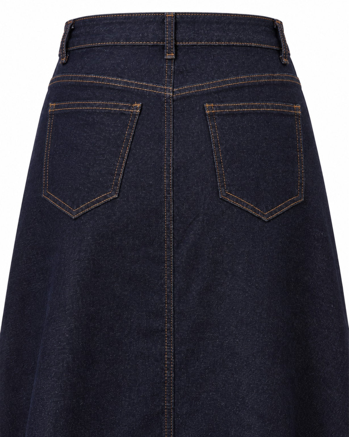 Jupe Soraya en denim - détail du dos et des poches